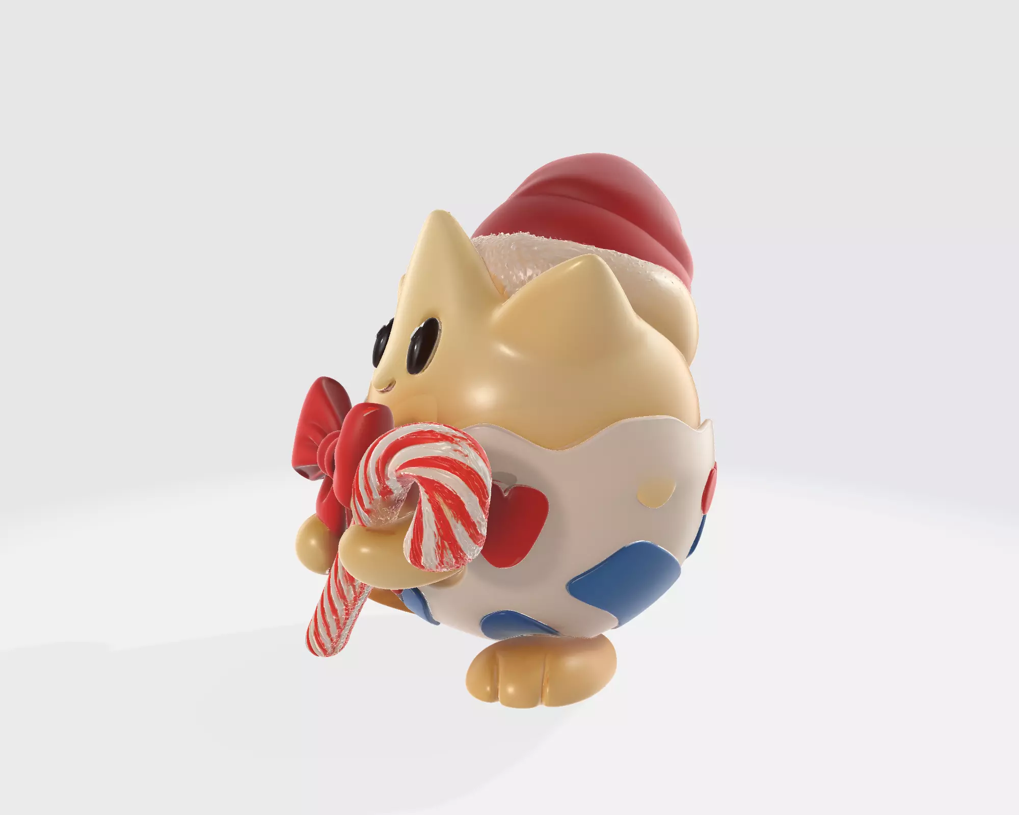 Christmas Togepi Cute Pokemon Holiday Figurine 3D print model_6