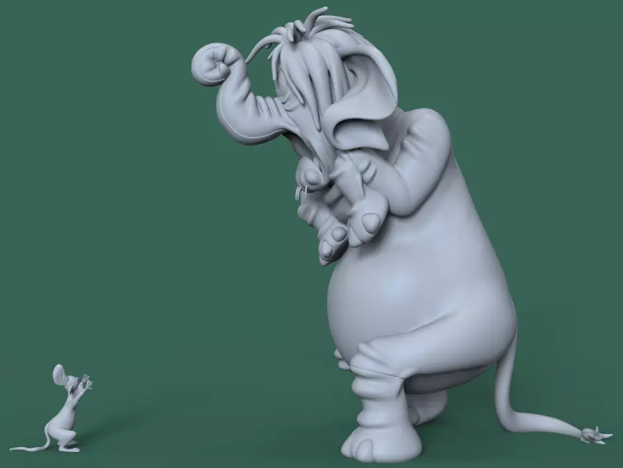 MERLIN AND MIM FROM THE SWORD IN THE STONE-PARTS ADN COMPLETE 3D print model_22