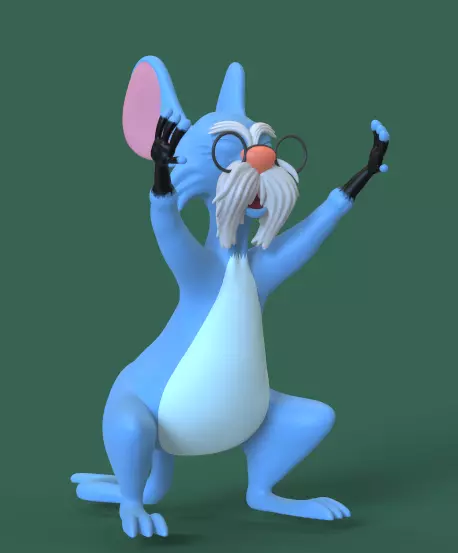 MERLIN AND MIM FROM THE SWORD IN THE STONE-PARTS ADN COMPLETE 3D print model_7