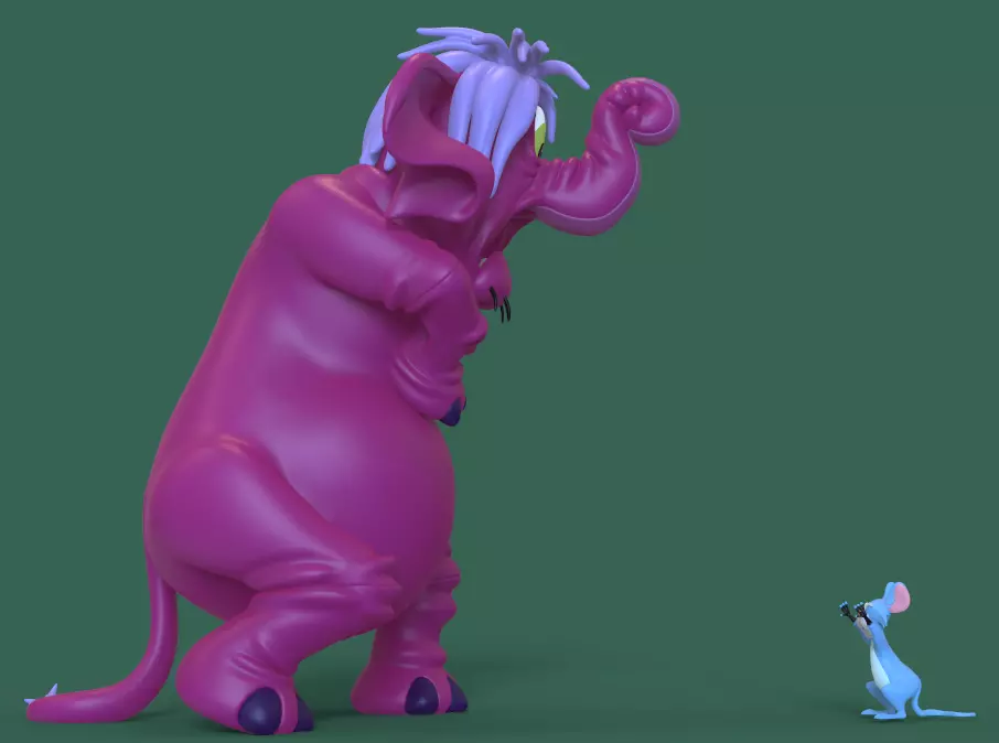MERLIN AND MIM FROM THE SWORD IN THE STONE-PARTS ADN COMPLETE 3D print model_4