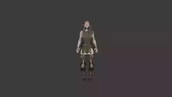 Elf Woman Fantasy 3D Character Model 