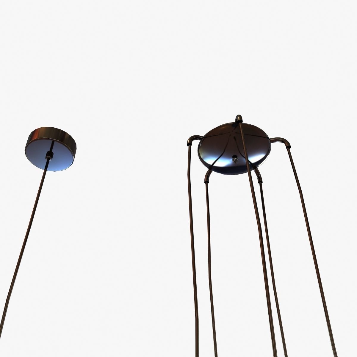 Azzardo stylo black ceiling light 3D model_4