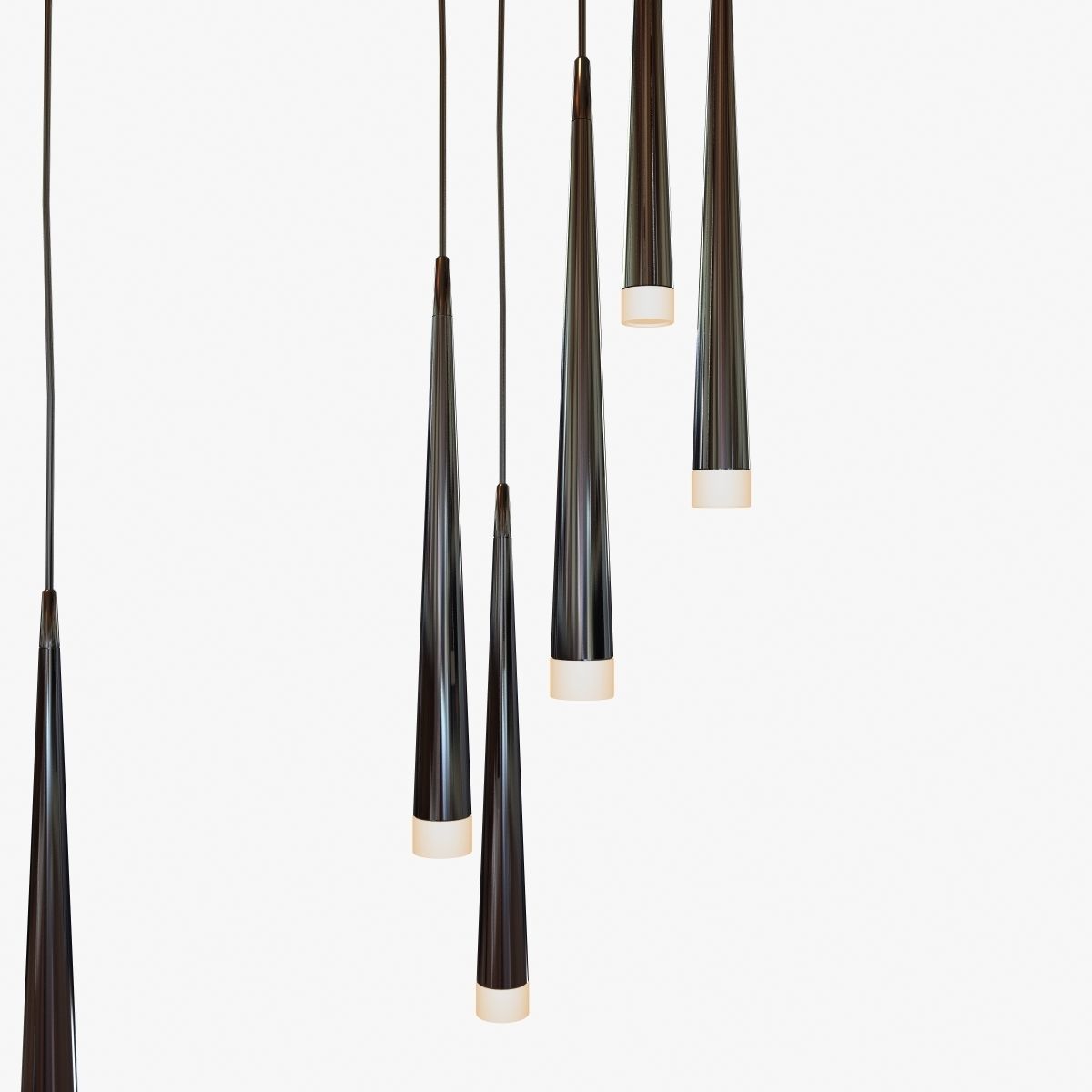 Azzardo stylo black ceiling light 3D model_1