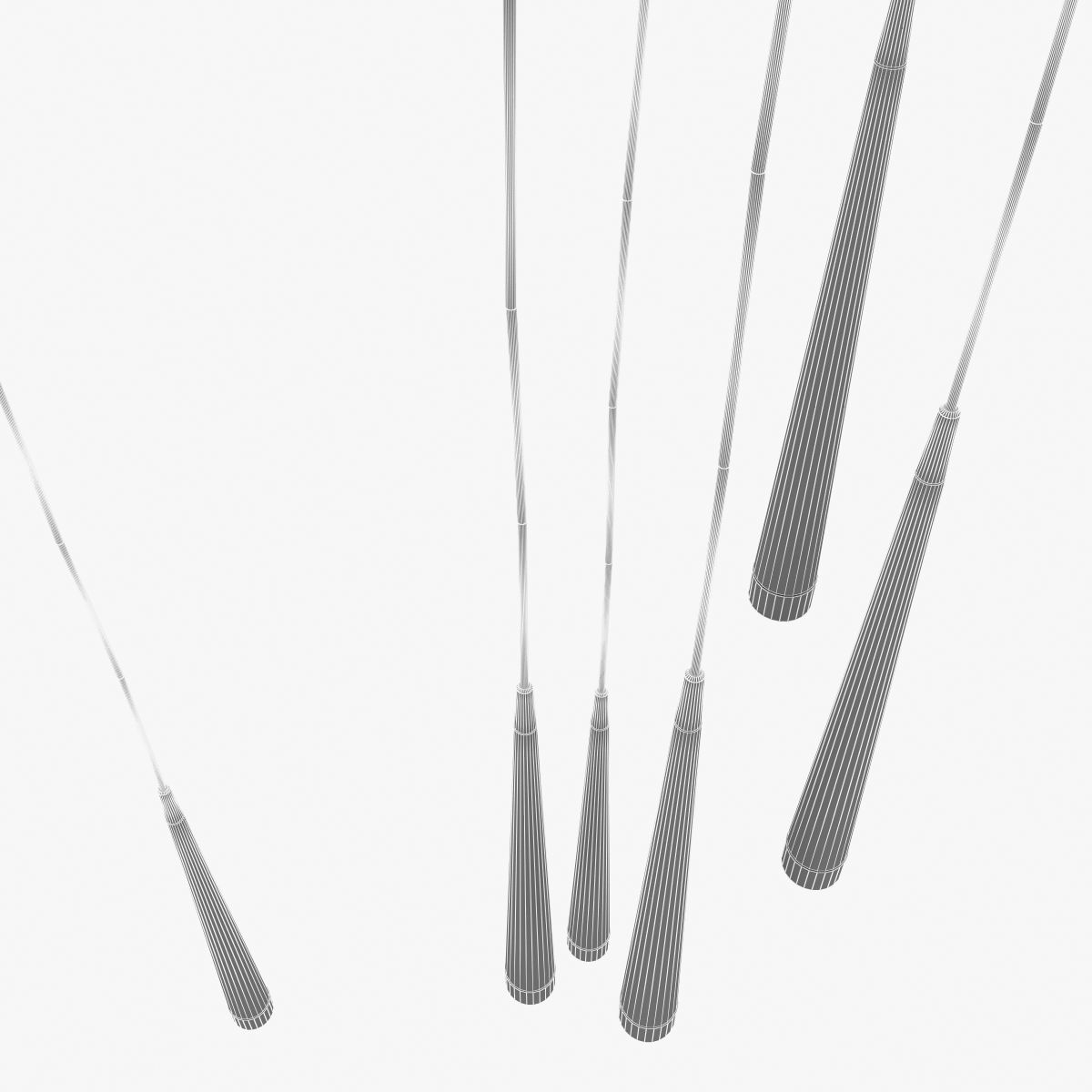 Azzardo stylo black ceiling light 3D model_6