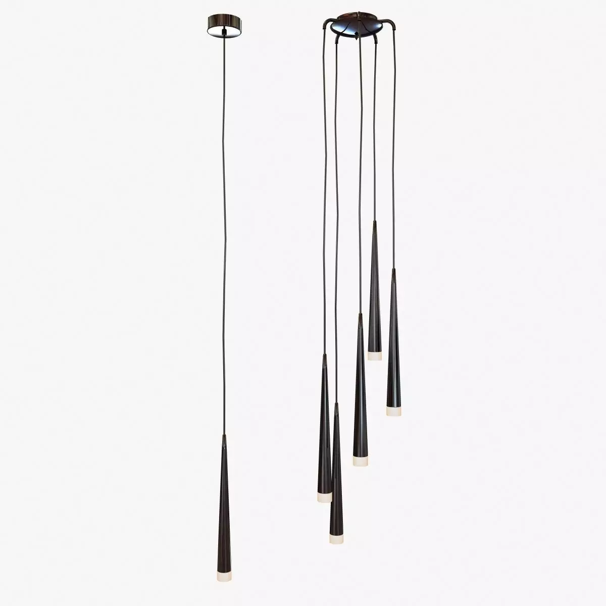 Azzardo stylo black ceiling light 3D model_0