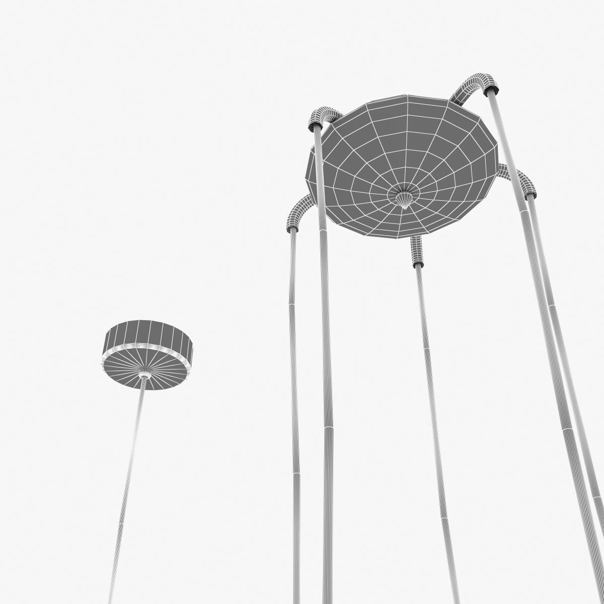 Azzardo stylo black ceiling light 3D model_9