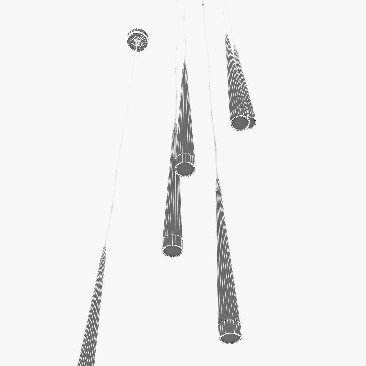 Azzardo stylo black ceiling light 3D model_8