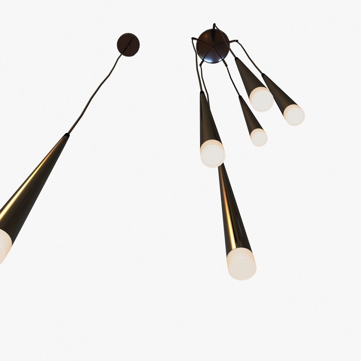 Azzardo stylo black ceiling light 3D model_3