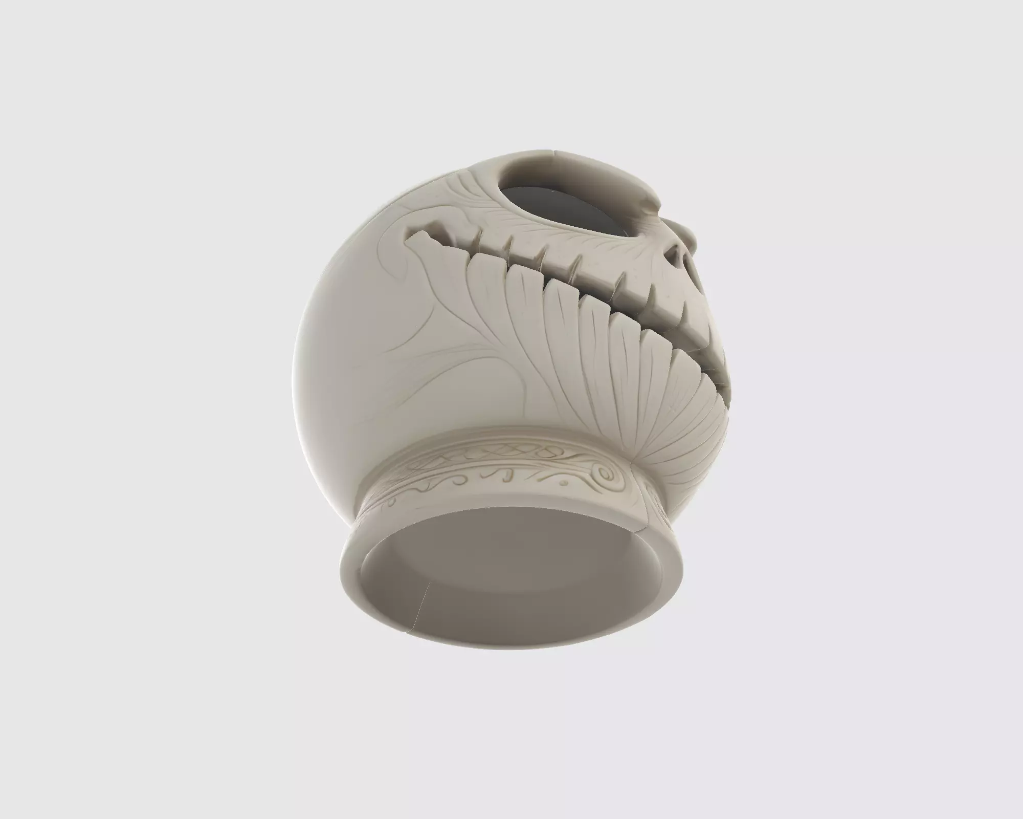 Jack Skull Planter Spooky Halloween Skull Pot Gothic Home 3D print model_7