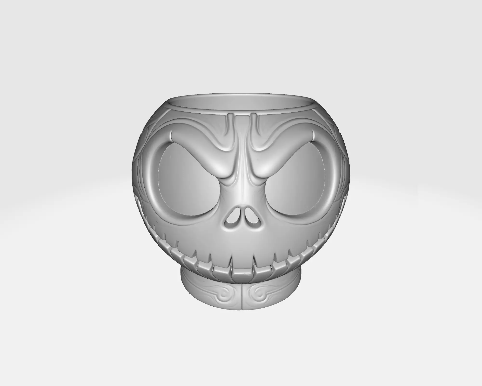 Jack Skull Planter Spooky Halloween Skull Pot Gothic Home 3D print model_1