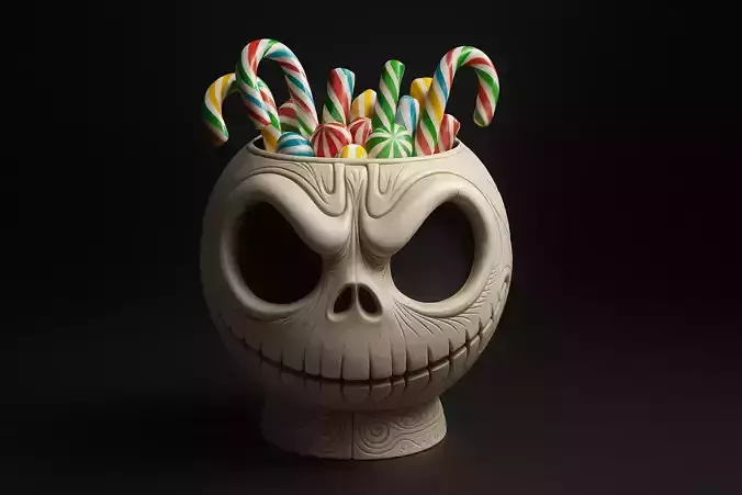 Jack Skull Planter Spooky Halloween Skull Pot Gothic Home 3D print model Jack Skull Planter Spooky Halloween Skull Pot Gothic Home 3D print model