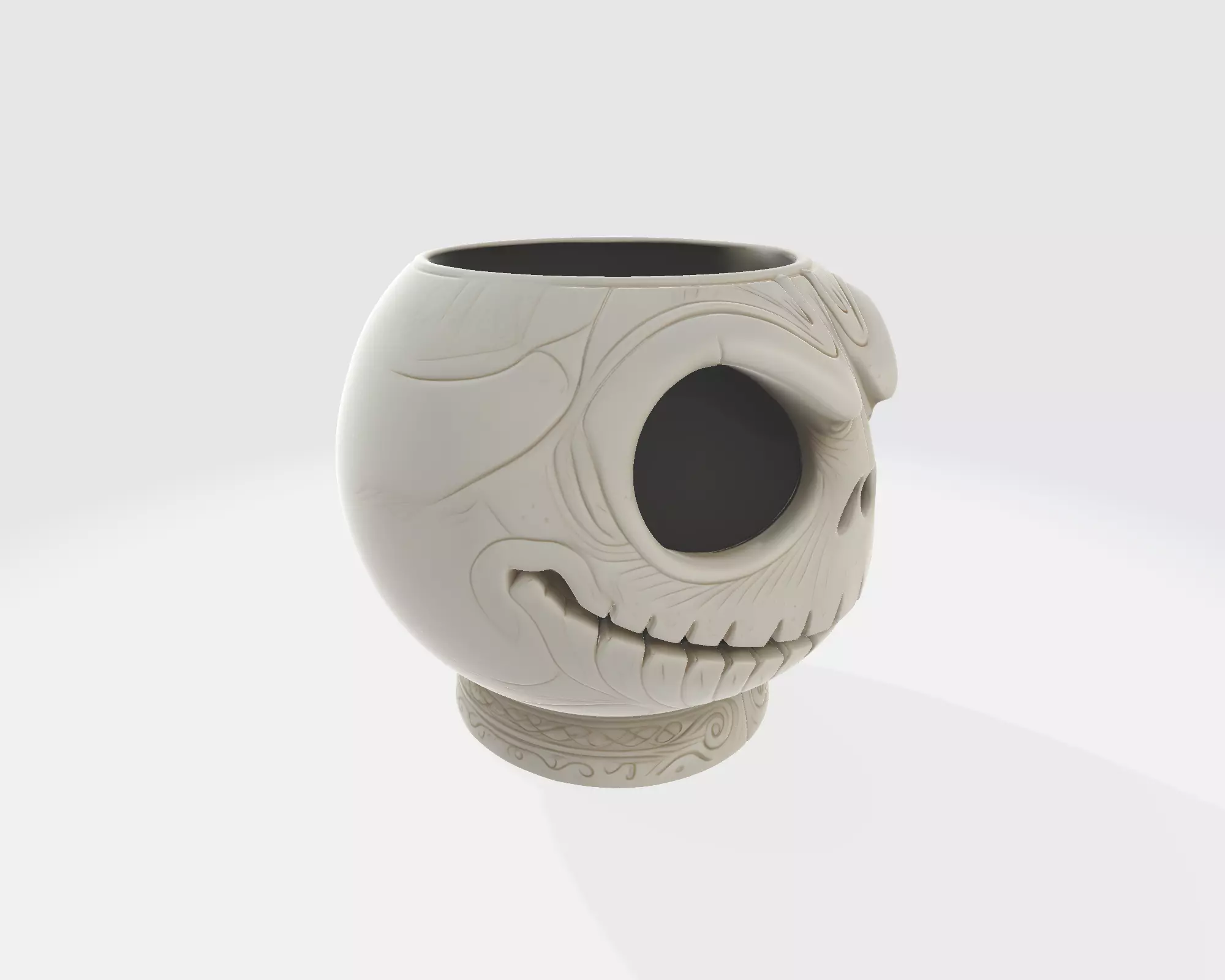 Jack Skull Planter Spooky Halloween Skull Pot Gothic Home 3D print model_6