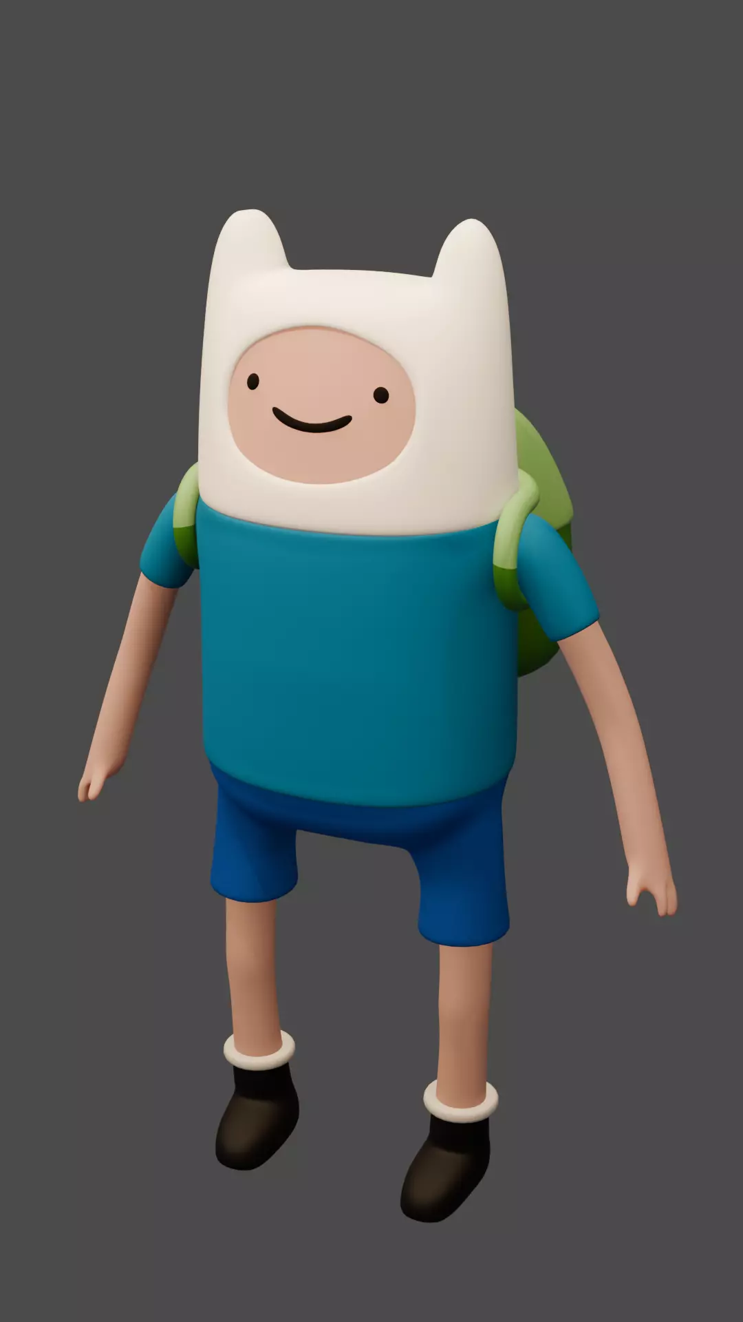 Finn the Human Adventure Time Free low-poly 3D model_0