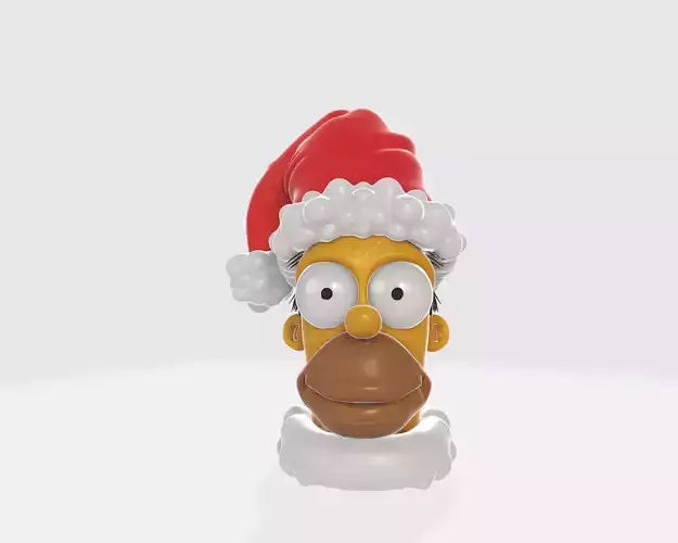 Christmas Cartoon Character Bust Funny Holiday Decoration 3D print model