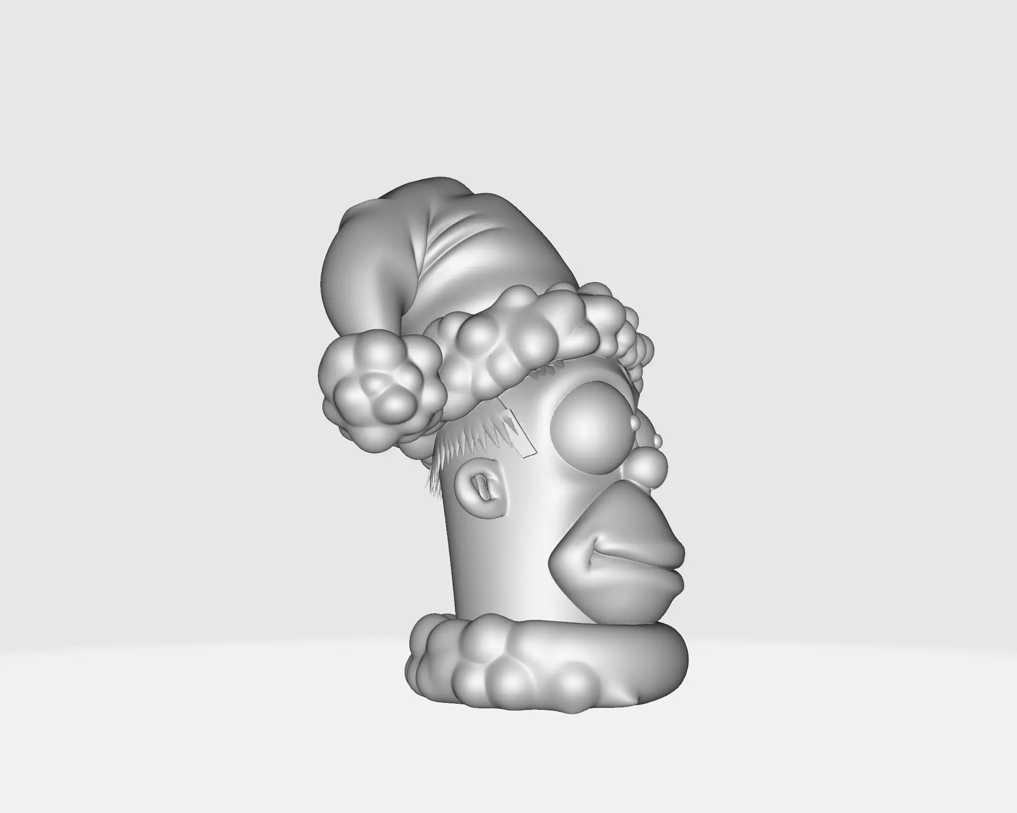Christmas Cartoon Character Bust Funny Holiday Decoration 3D print model_2