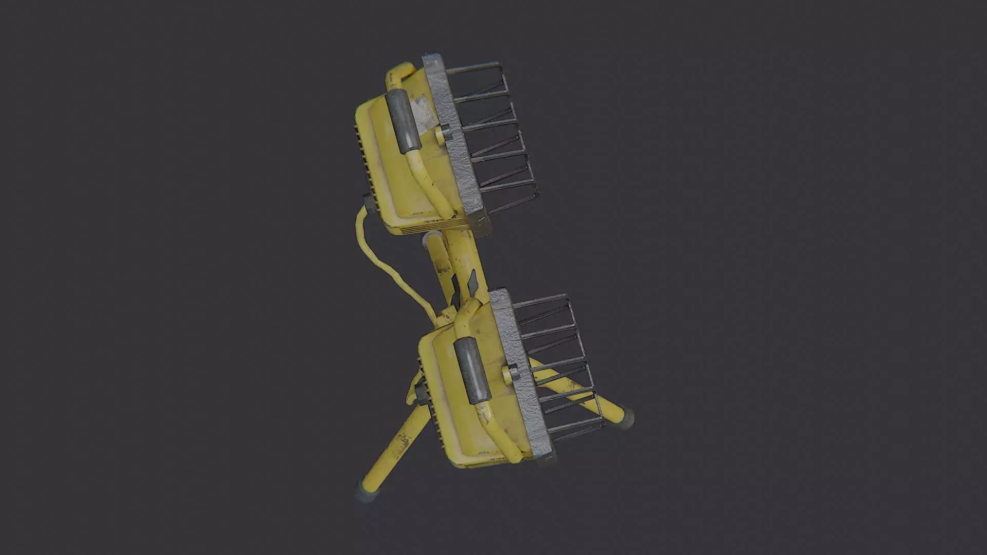 Painters Lab Light Stand Twin Lamps Low-poly 3D model_4