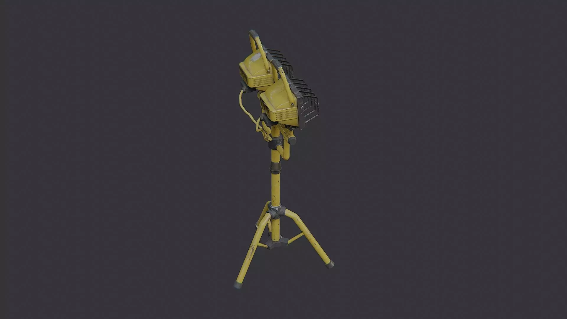Painters Lab Light Stand Twin Lamps Low-poly 3D model_0
