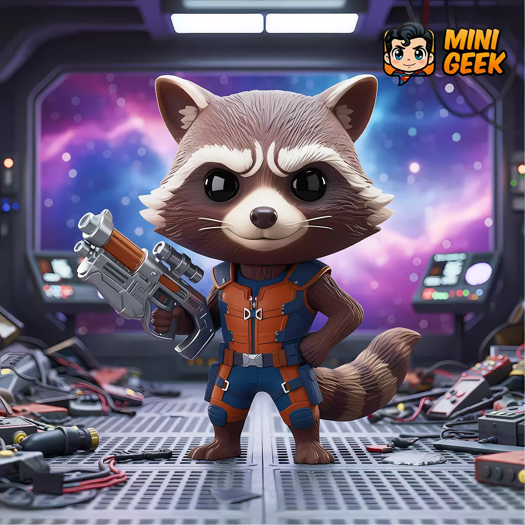 Mini Geek - Rocket Raccoon Chibi 3D print model