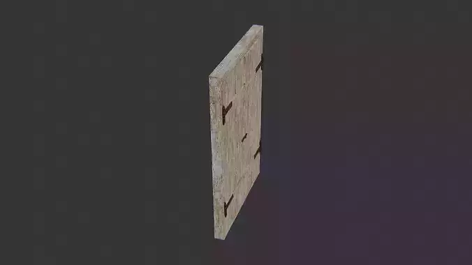 Wooden Window Shutter Set with Rustic Hinges