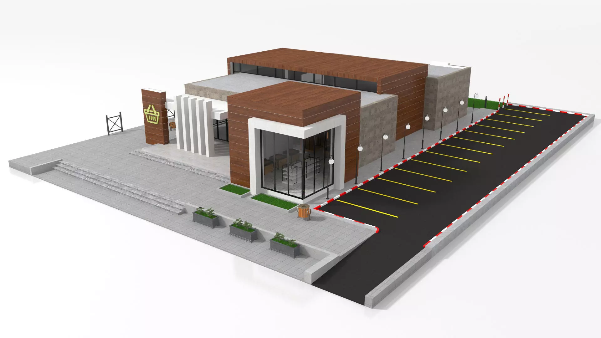 Supermarket Retail Store 3D model_0