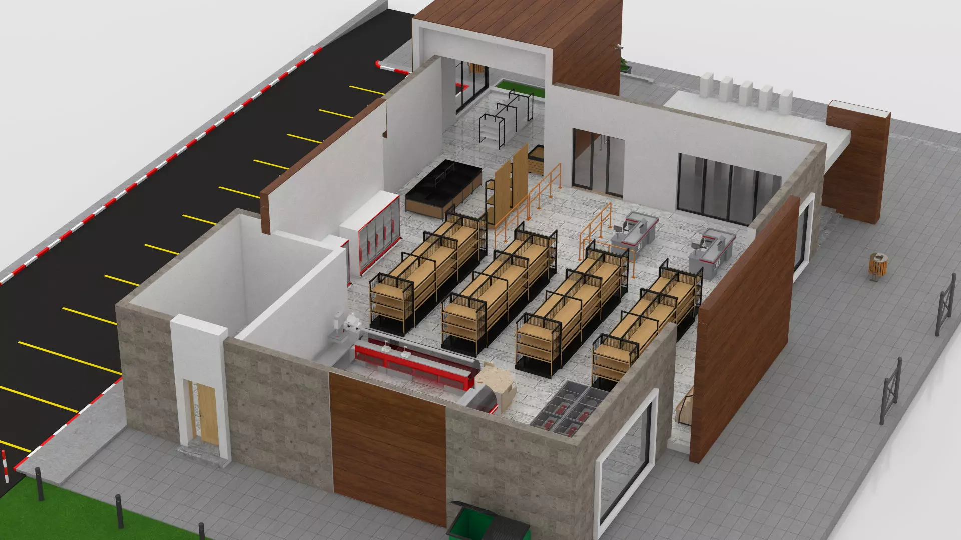 Supermarket Retail Store 3D model_19