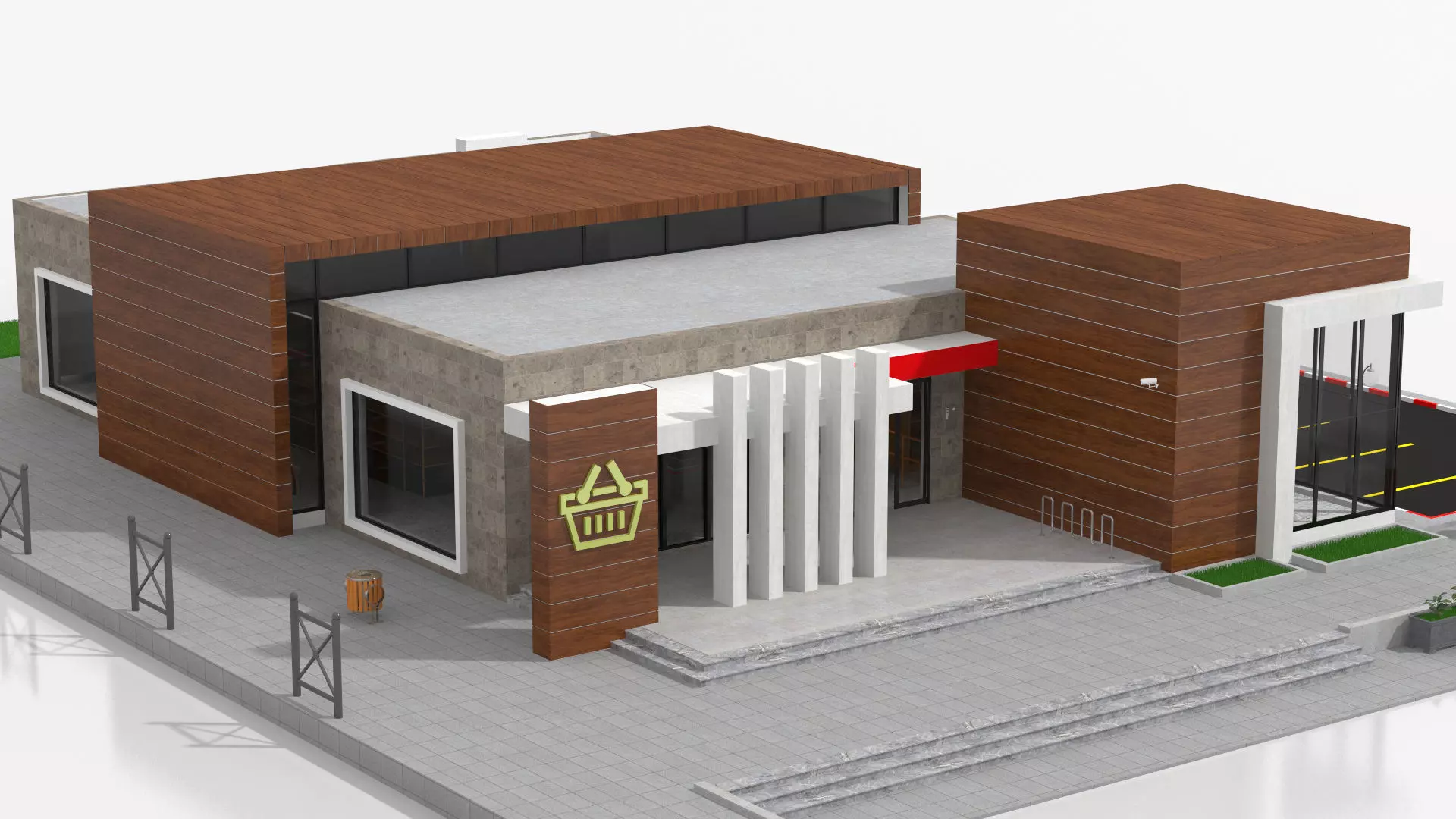 Supermarket Retail Store 3D model_9