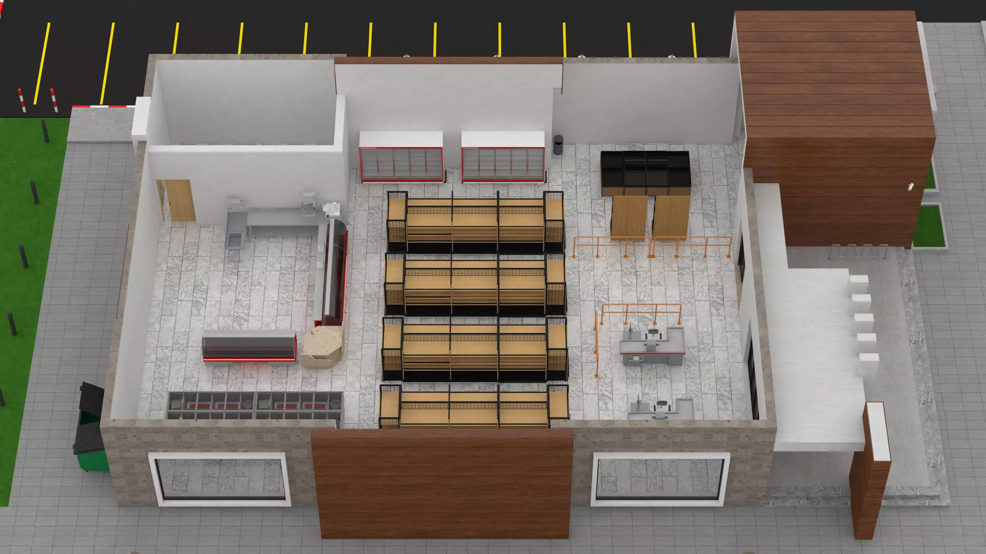 Supermarket Retail Store 3D model_17