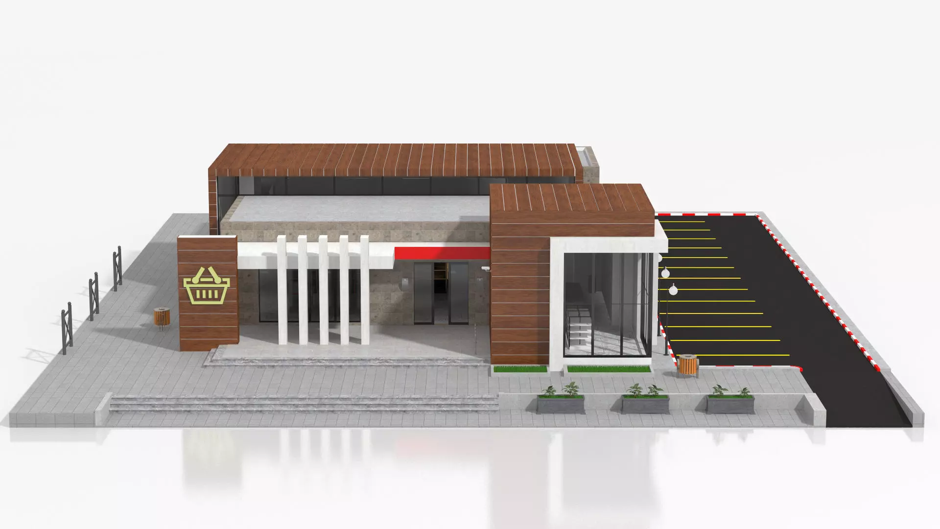 Supermarket Retail Store 3D model_5