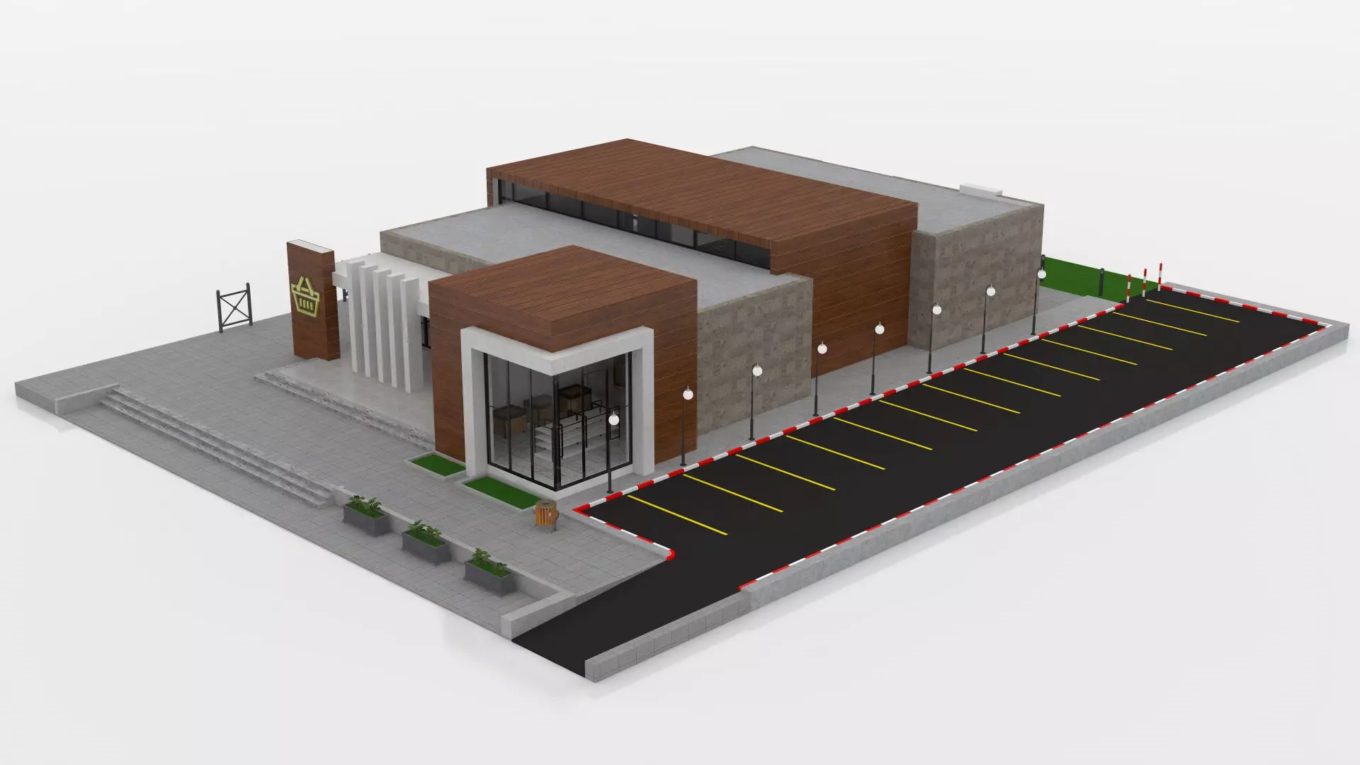 Supermarket Retail Store 3D model_13