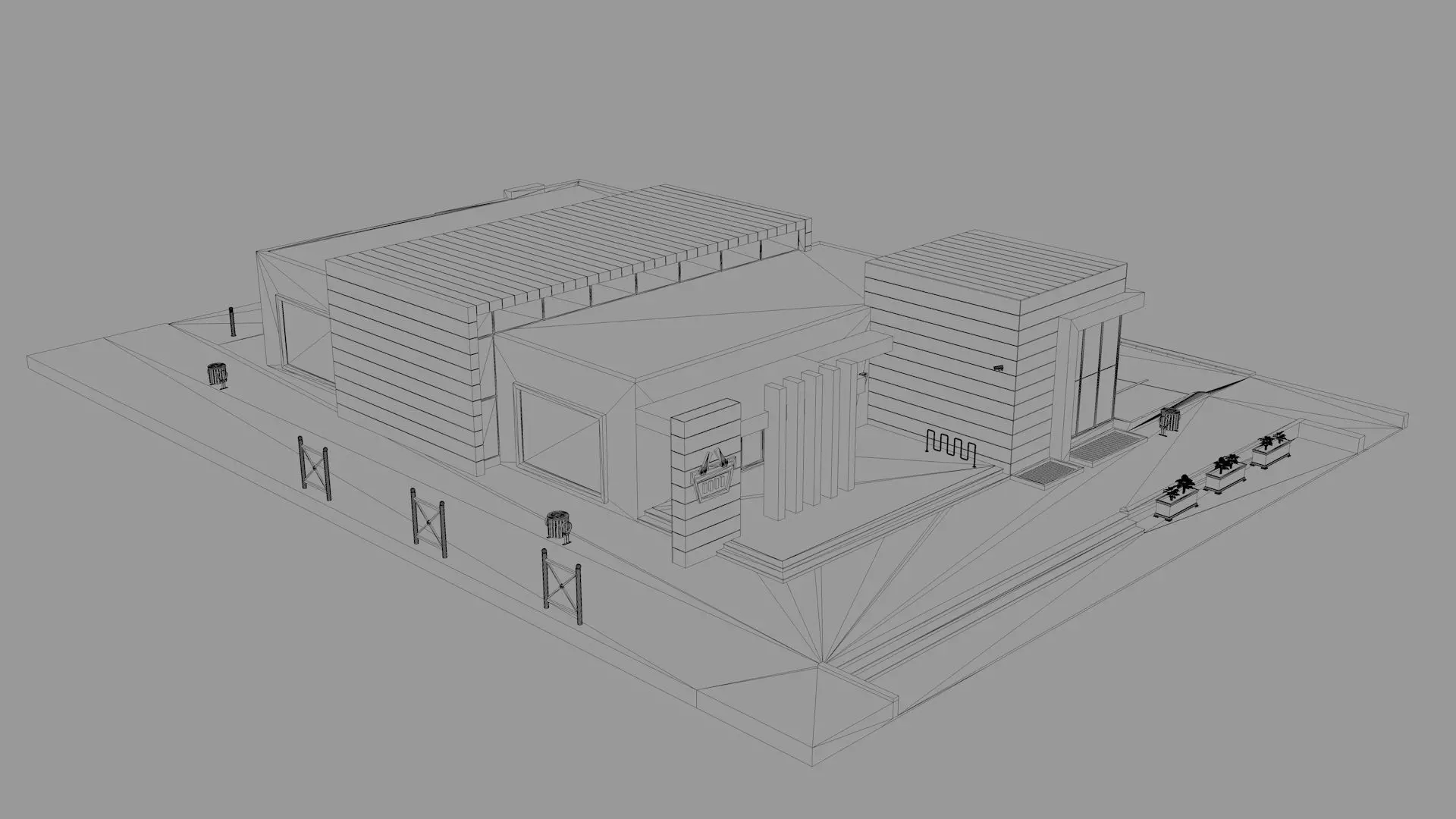 Supermarket Retail Store 3D model_22