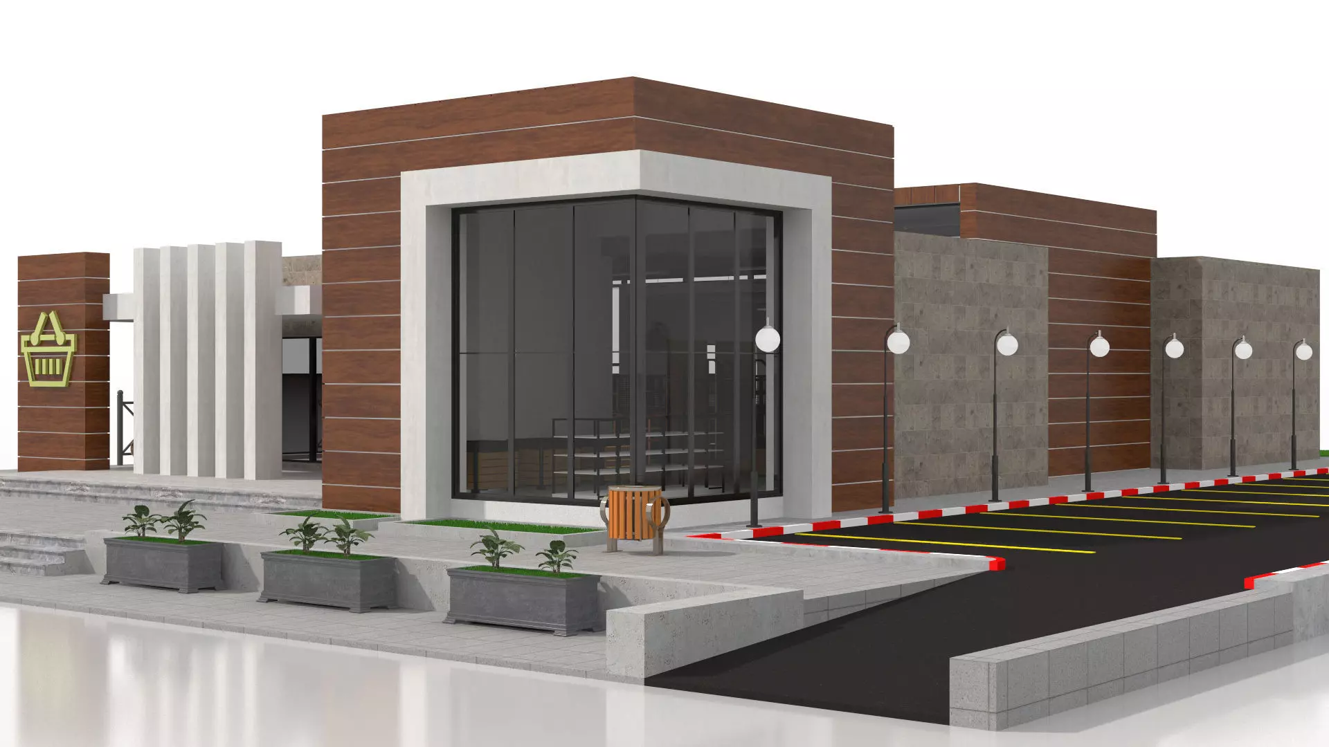 Supermarket Retail Store 3D model_10