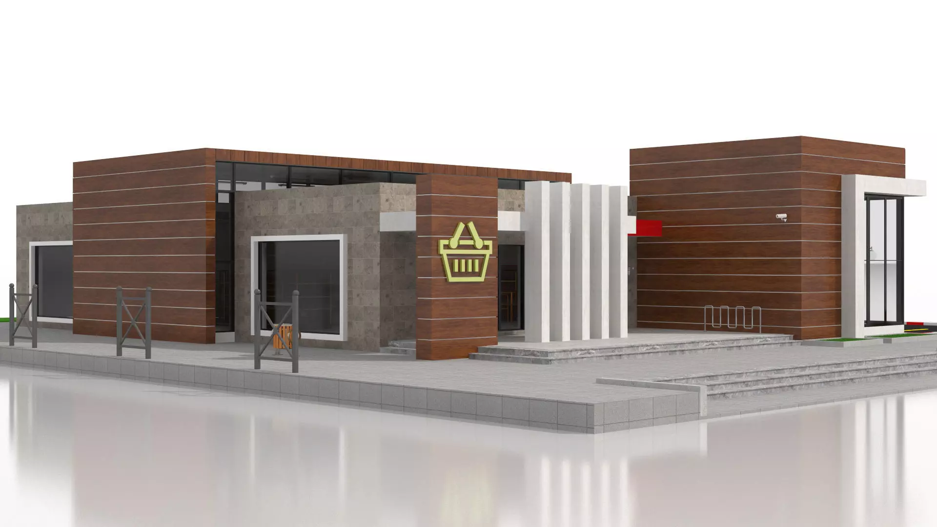 Supermarket Retail Store 3D model_12