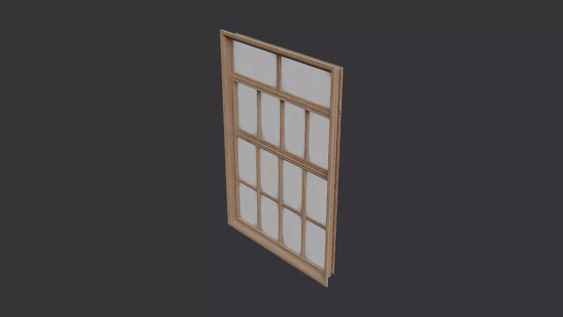 Hospital Window with Shutter Glass Low-poly 3D model_1