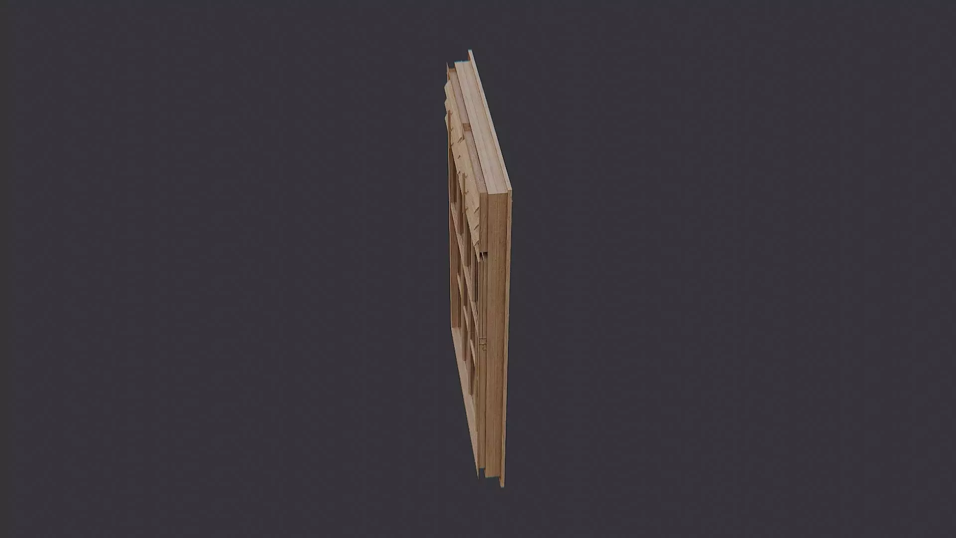 Hospital Window with Shutter Glass Low-poly 3D model_3