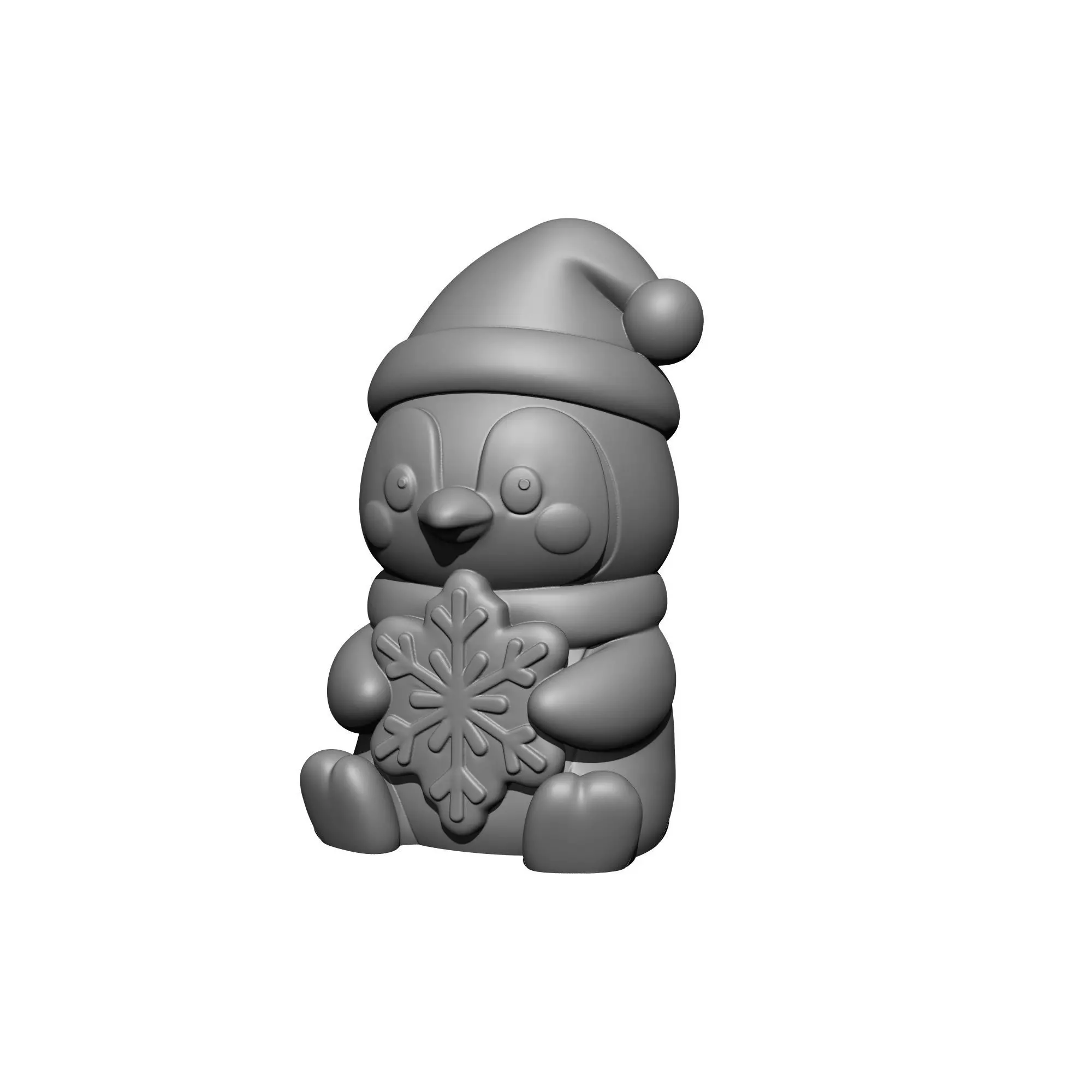 A penguin celebrating Christmas 3D print model_1