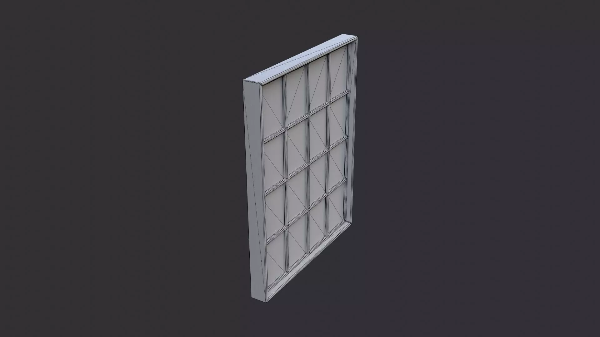 Architectural Window Grid Pane Low-poly 3D model_7