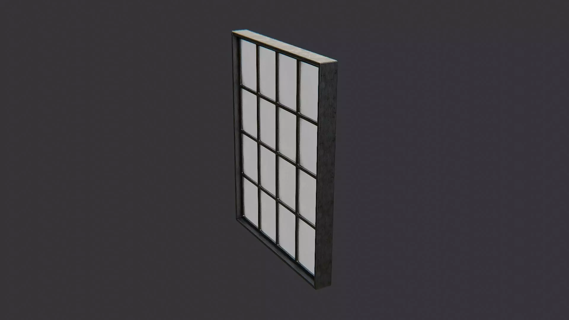 Architectural Window Grid Pane Low-poly 3D model_1