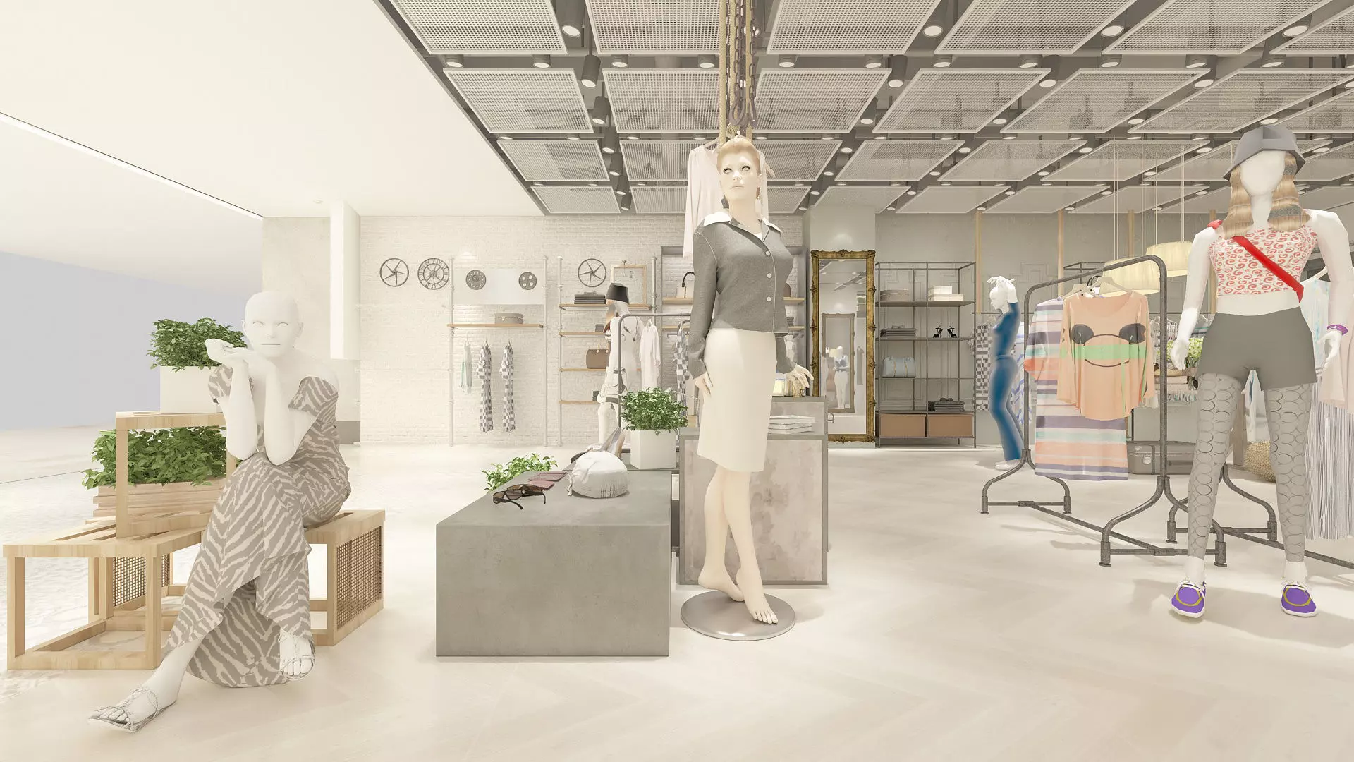 Female Clothing Store 3D model_2