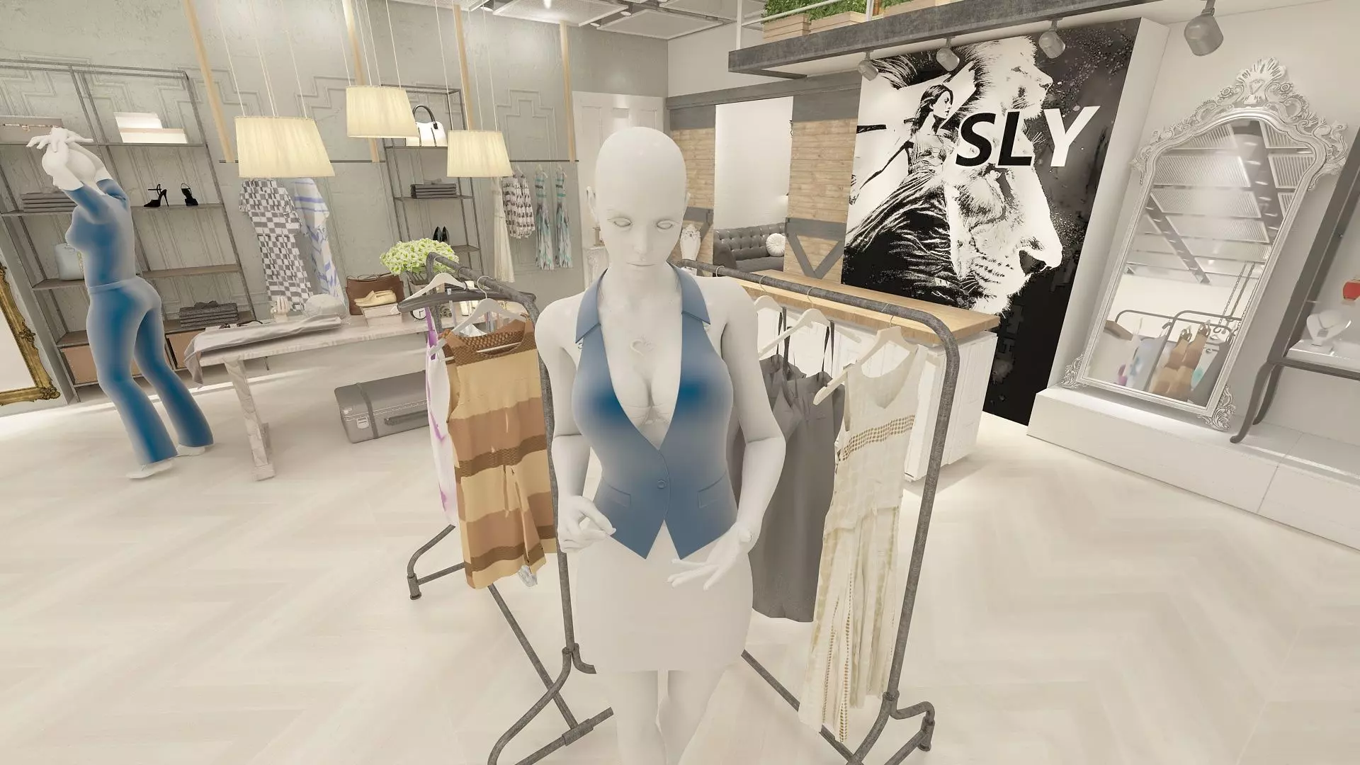 Female Clothing Store 3D model_5