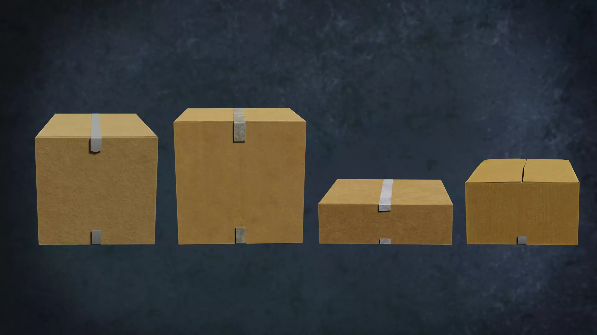 Cardboard Clean Series BoxIC G1 N1-4 3D model_1