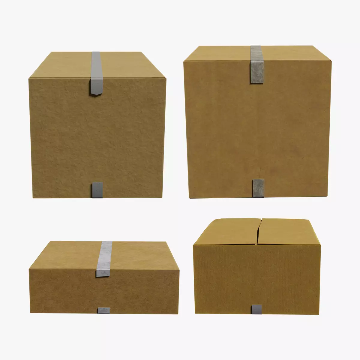 Cardboard Clean Series BoxIC G1 N1-4 3D model_0