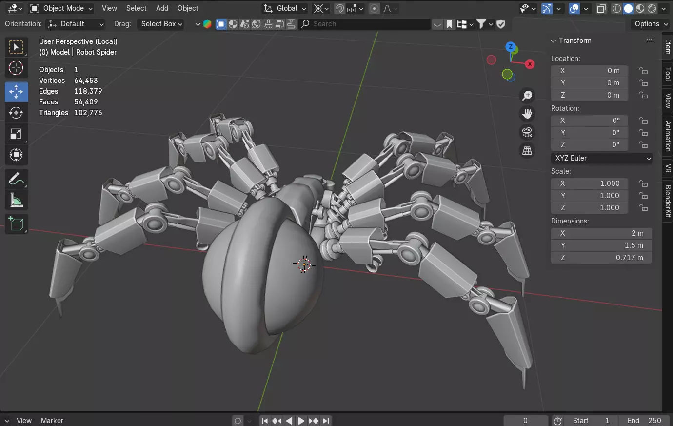 Robot Spider 3D model_13