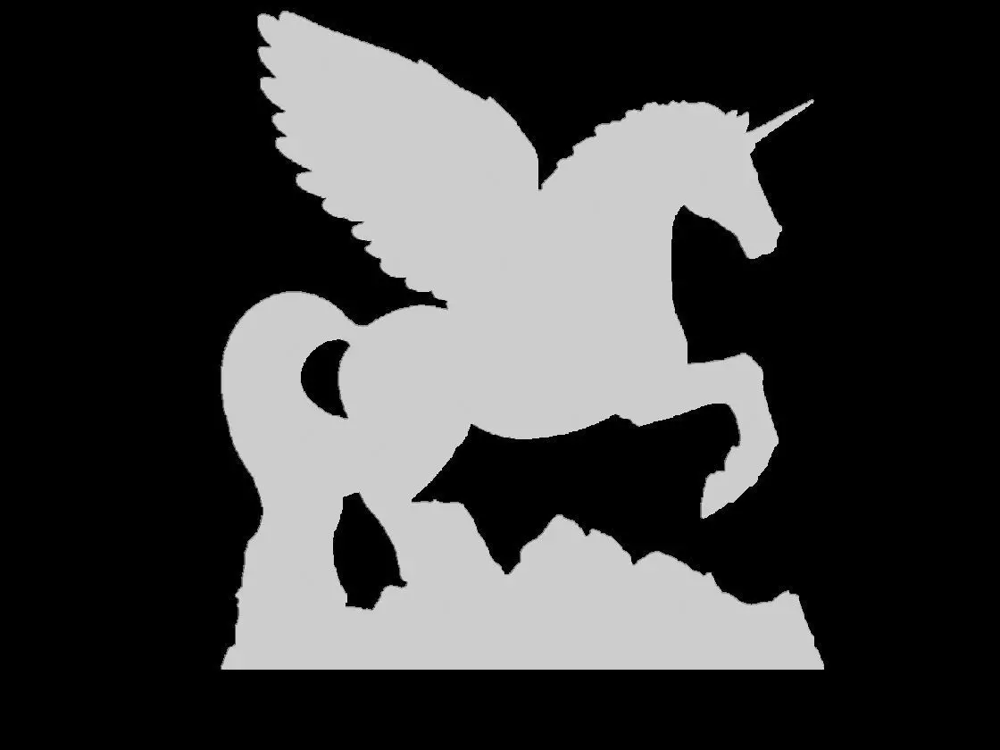Majestic Winged Unicorn Pegasus Sculpture 3D print model_6