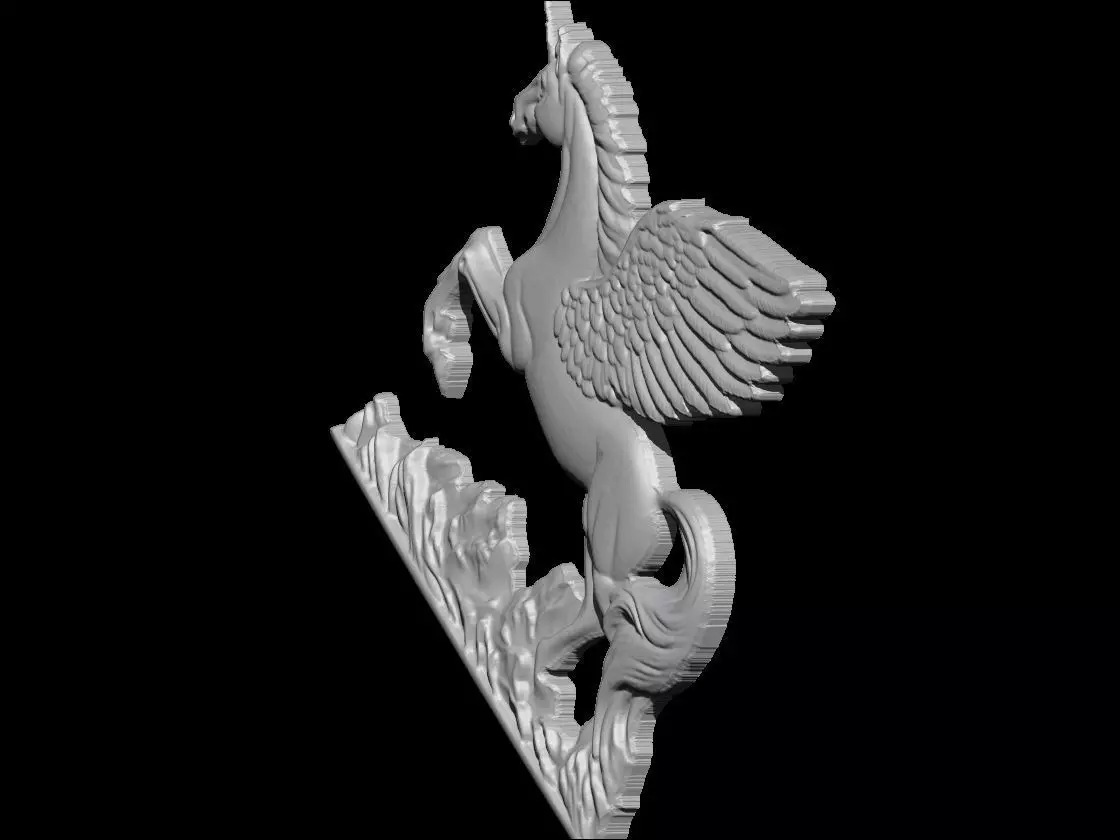 Majestic Winged Unicorn Pegasus Sculpture 3D print model_5