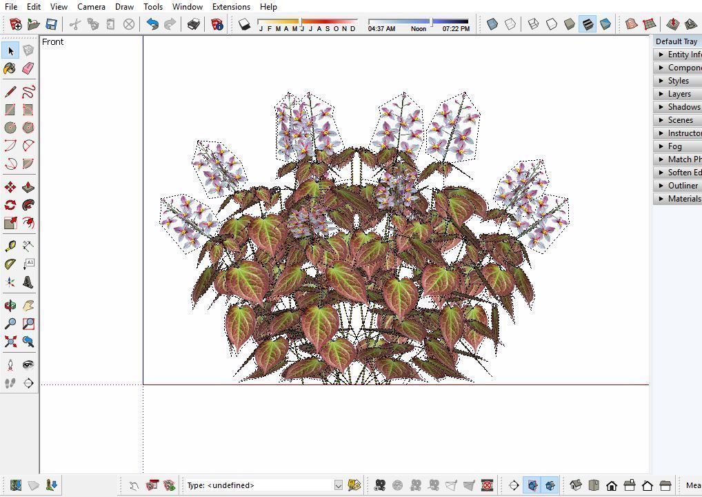 Plant Epimedium x rubrum-Barrenwort Low-poly 3D model_3