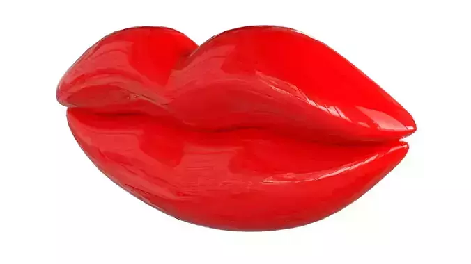 Lips Icon Red PBR
