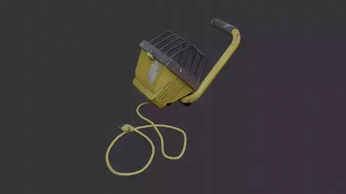 Painter Sprayer Gun with Hose Low-poly 3D model