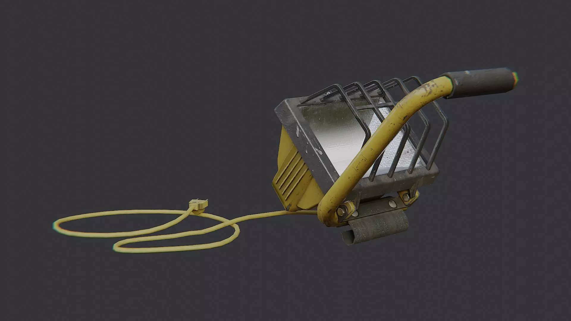 Painter Sprayer Gun with Hose Low-poly 3D model_2