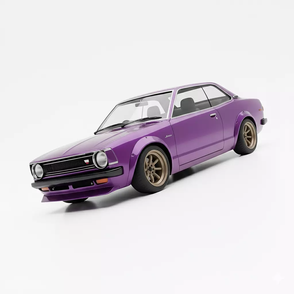 Toyota Corolla Levin coupe TE37 Low-poly 3D model