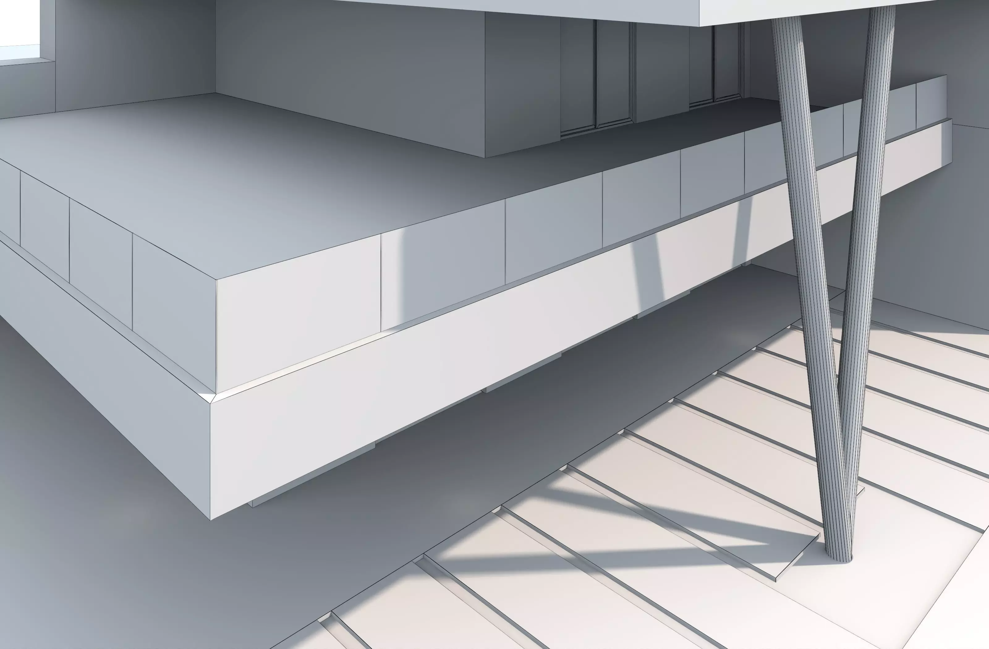 Modern house archicad Low-poly 3D model_16